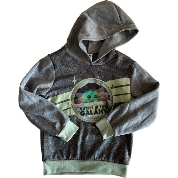 STAR WARS Big Boys' Hoodie and Pants Set Size 7 Grey/Green - Picture 3 of 12